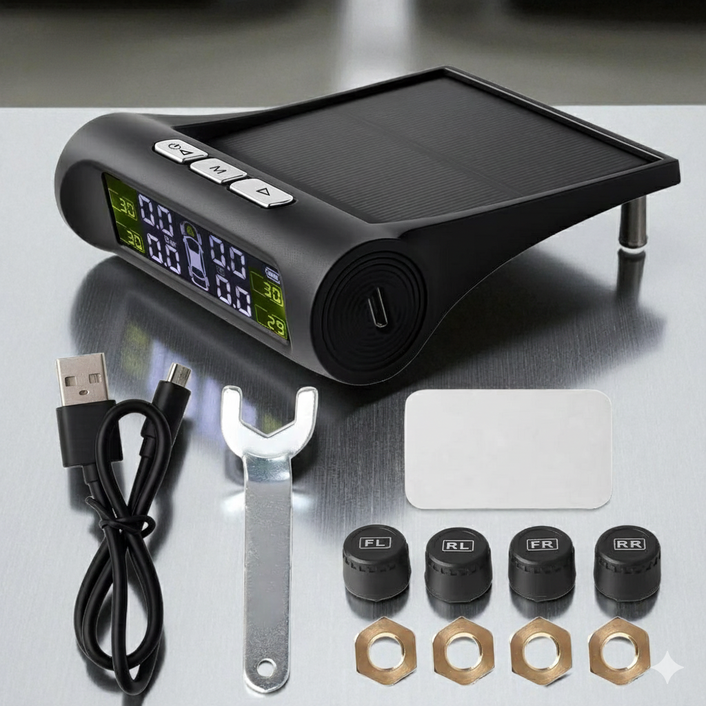 TireGuard™ – Solarny Czujnik Ciśnienia TPMS do Opon